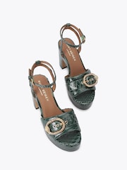 Kurt Geiger London Green Greenwich Platform Sandals - Image 2 of 4