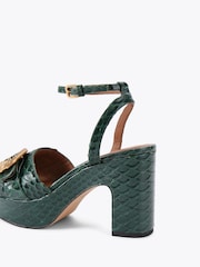 Kurt Geiger London Green Greenwich Platform Sandals - Image 3 of 4
