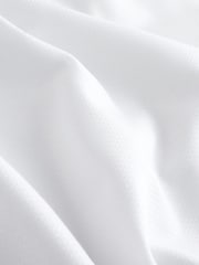 White Button-Down Collar Slim Fit Cotton Rich Textured Easy Care Smart Shirt - Image 3 of 3