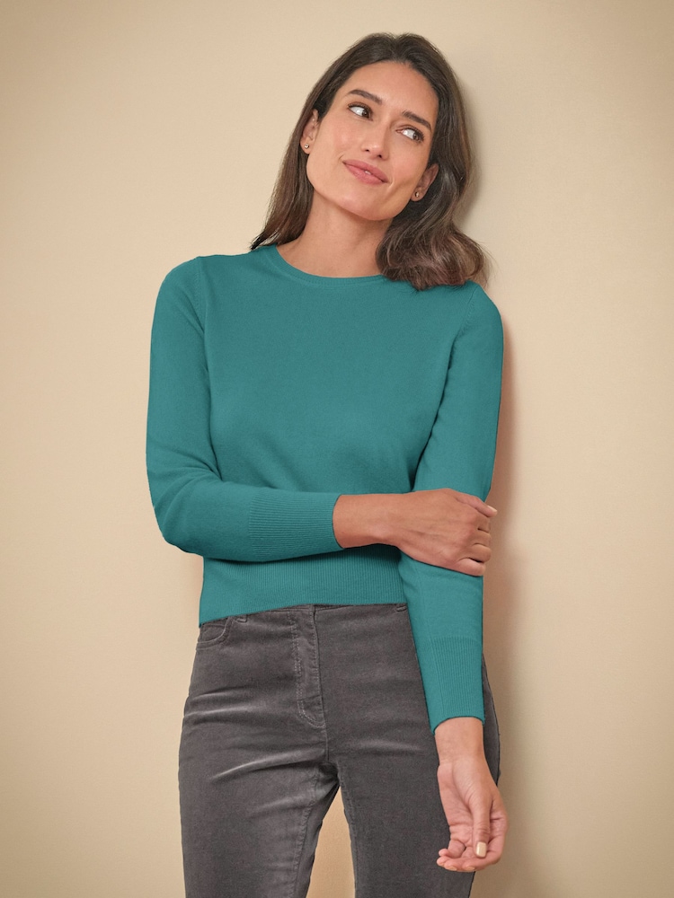 Pure Collection Cashmere Crop Jumper - Image 1 of 2 Pure Collection Cashmere Crop Jumper - Image 1 of 2