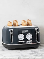 Haden Steel Blue Jersey 4 Slice Toaster - Image 1 of 6