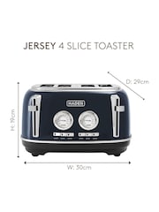 Haden Steel Blue Jersey 4 Slice Toaster - Image 5 of 6