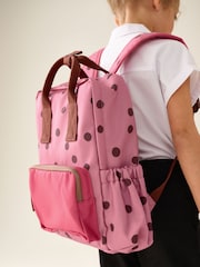 Pink/Chocolate Dot Backpack - Image 2 of 8