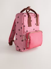 Pink/Chocolate Dot Backpack - Image 4 of 8