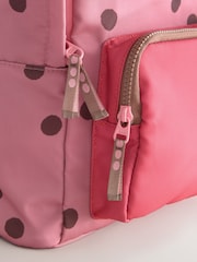 Pink/Chocolate Dot Backpack - Image 6 of 8