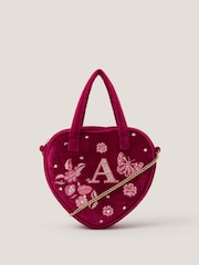 Monsoon Red Embroidered Initial Heart Bag E - Image 1 of 4