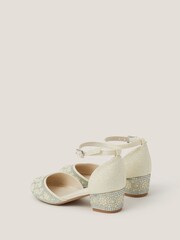 Monsoon Cream Glitter Embellished Two Part Heels - Image 3 of 3