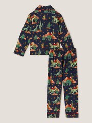 Monsoon Blue Christmas Dinosaur Print Long Pyjamas Set - Image 2 of 4