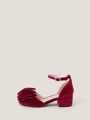 Monsoon Red Bow Velvet Heels - Image 3 of 3