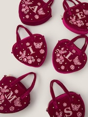 Monsoon Red Embroidered Initial Heart Bag - Image 4 of 4