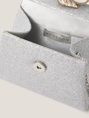 Monsoon Silver Sparkle Bow Bag - Image 4 of 4