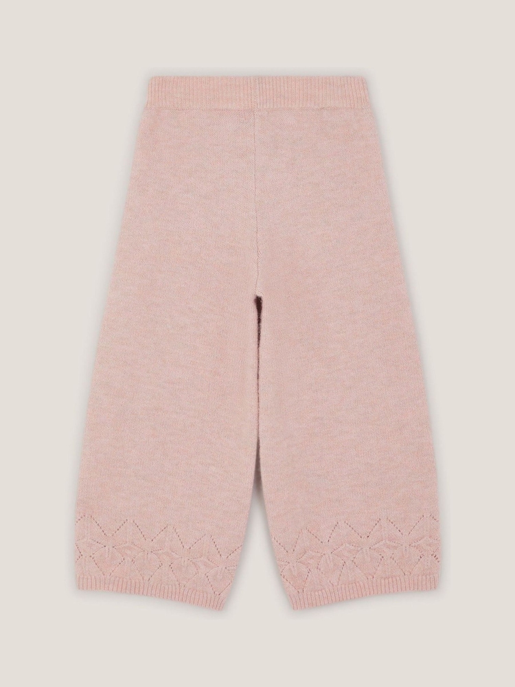 Monsoon Pink High Waist Cable Knit Trousers - Image 2 of 3