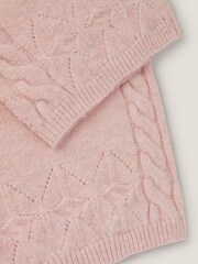 Monsoon Pink High Waist Cable Knit Trousers - Image 3 of 3