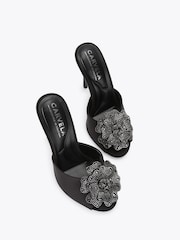 Carvela Black Fiore Mule Sandals - Image 2 of 4