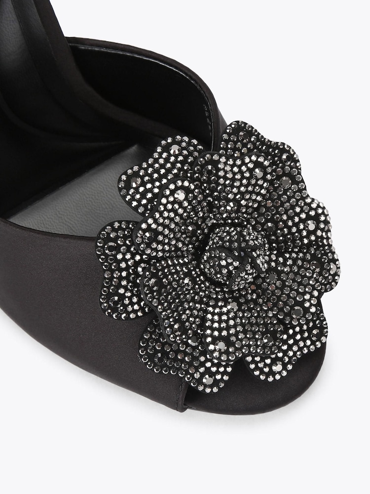 Carvela Black Fiore Mule Sandals - Image 4 of 4