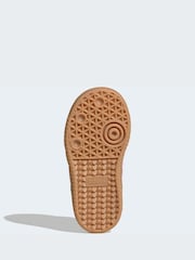 adidas Originals White/Pink/Grey Samba OG Comfort Closure Elastic Lace Infant Trainers - Image 7 of 10