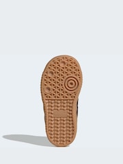 adidas Originals White/Black/Grey Samba OG Comfort Closure Elastic Lace Infant Trainers - Image 3 of 7