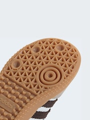 adidas Originals White/Black/Grey Samba OG Comfort Closure Elastic Lace Infant Trainers - Image 5 of 7