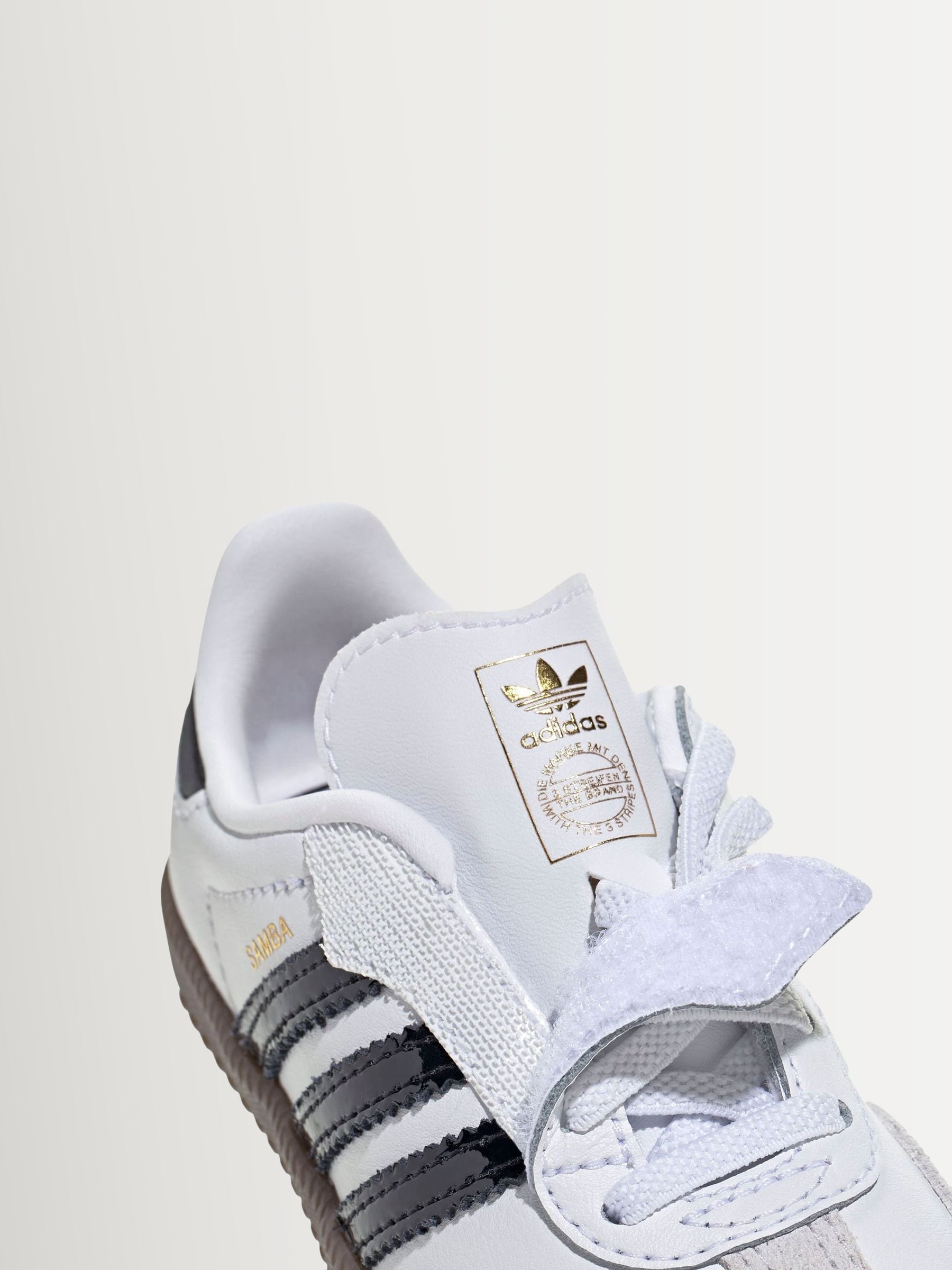 Buy adidas Originals White/Black Samba OG Comfort Closure Elastic