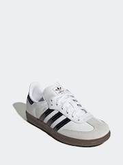 adidas Originals White/Black Samba OG Kids Trainers - Image 1 of 9
