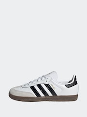 adidas Originals White/Black Samba OG Kids Trainers - Image 4 of 9