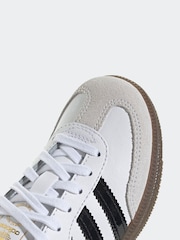 adidas Originals White/Black Samba OG Kids Trainers - Image 9 of 9
