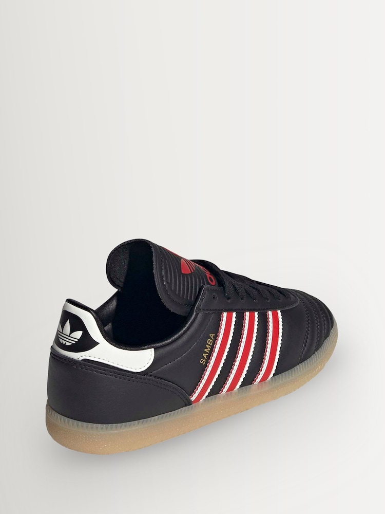 adidas Originals Black/Red Sambae Junior Trainers - Image 7 of 7