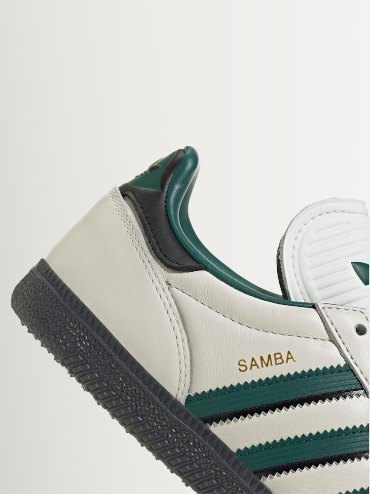 Buy adidas Originals White/Green Samba JP Junior Trainers from Next ...
