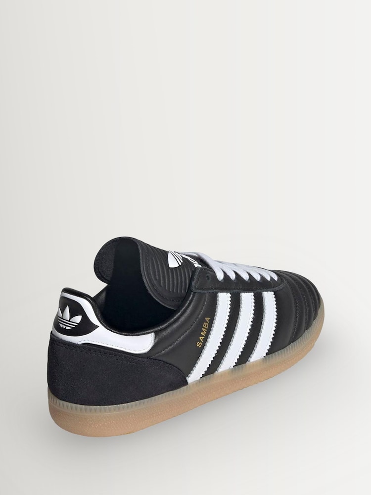 adidas Originals Black/White Samba JP Junior Trainers - Image 7 of 7