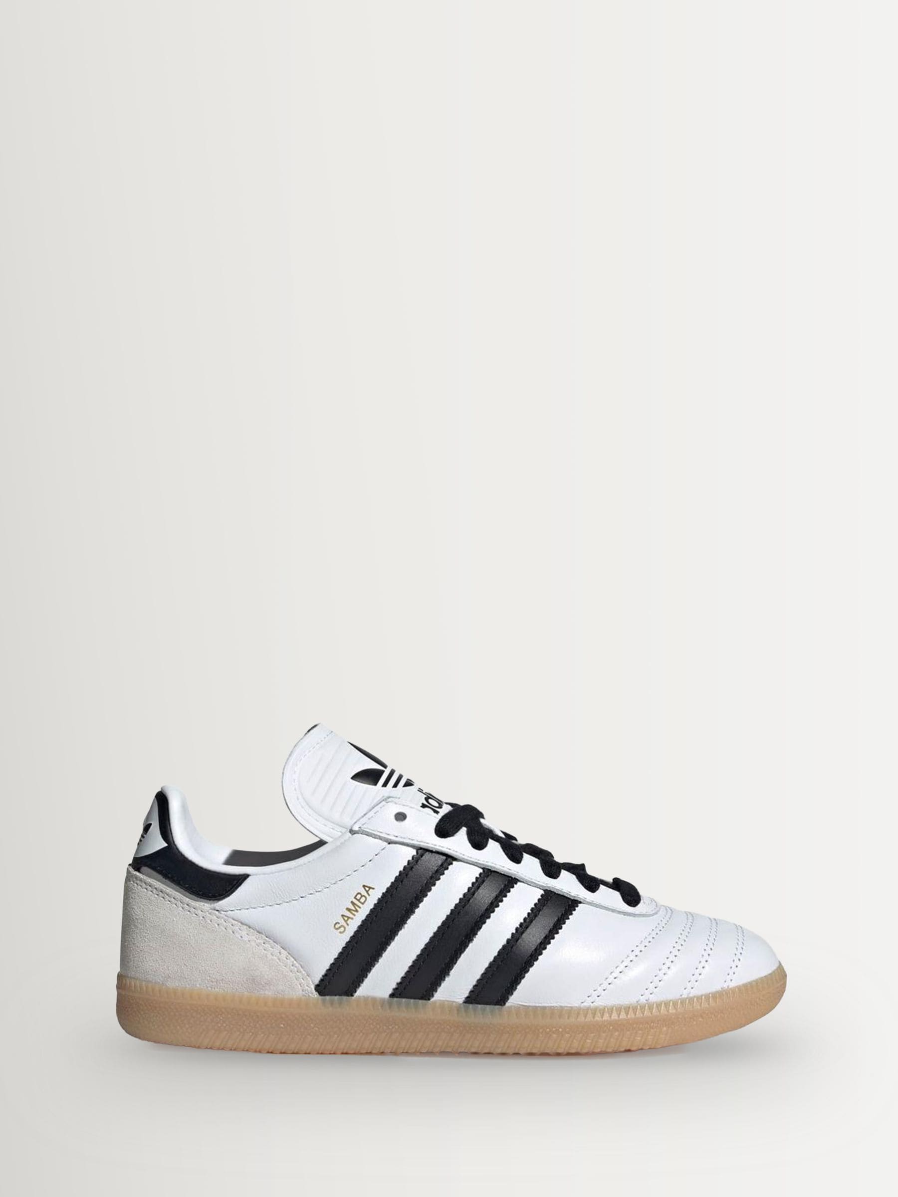 Buy adidas Originals White/Black Samba JP Junior Trainers from