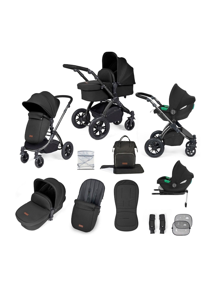 Ickle Bubba 12 Piece Black Travel System Stomp Luxe with iSize Cirrus - Image 2 of 6 Ickle Bubba 12 Piece Black Travel System Stomp Luxe with iSize Cirrus - Image 2 of 6