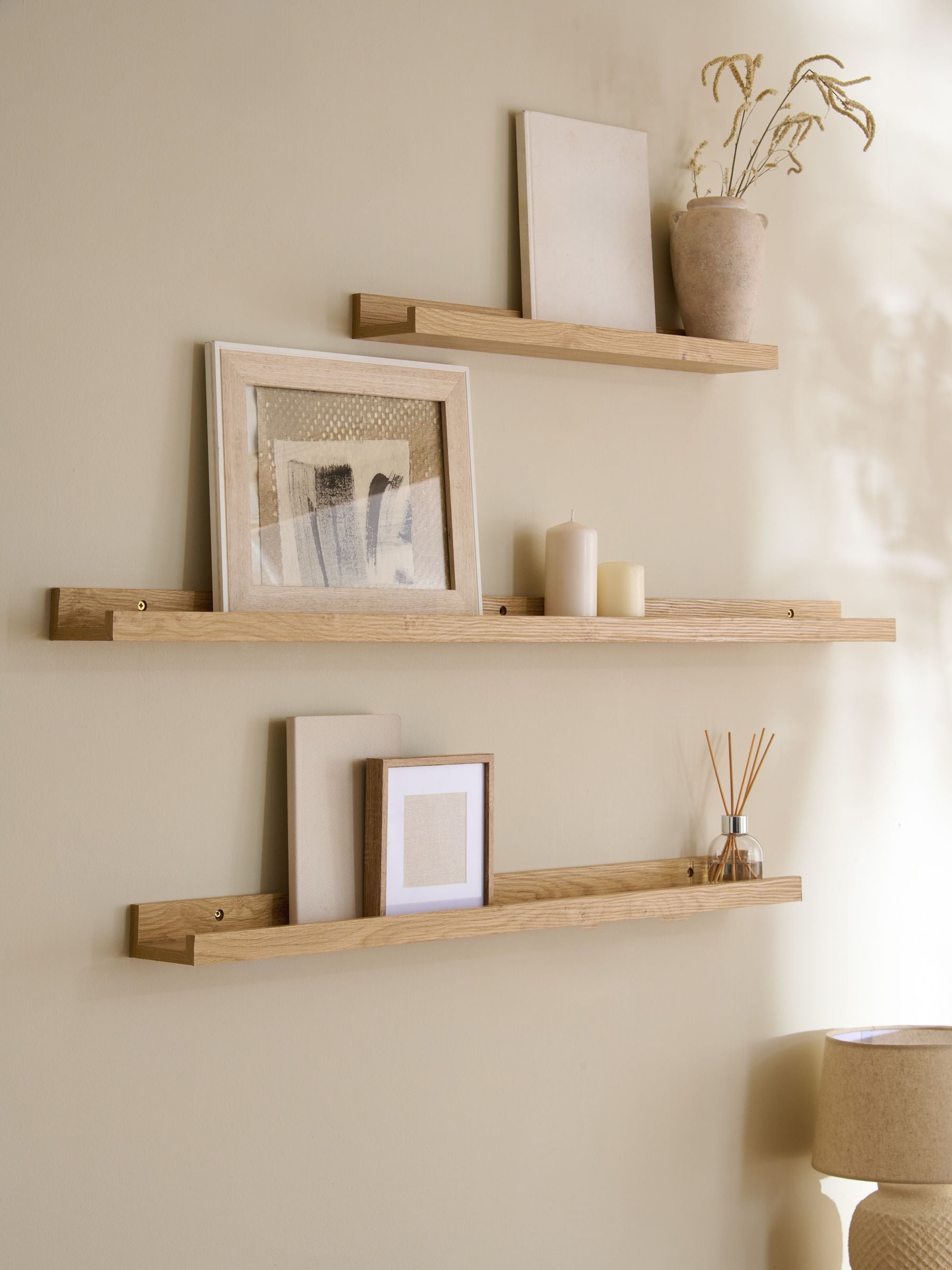 Oak Picture Shelf