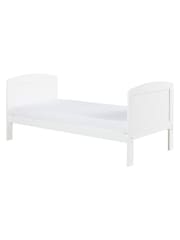 Ickle Bubba White Coleby Scandi Cot Bed and Fibre Mattress - Image 4 of 5