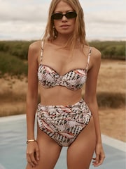 Mint Velvet Cream Shell Non Padded Underwired Bikini Top - Image 1 of 3