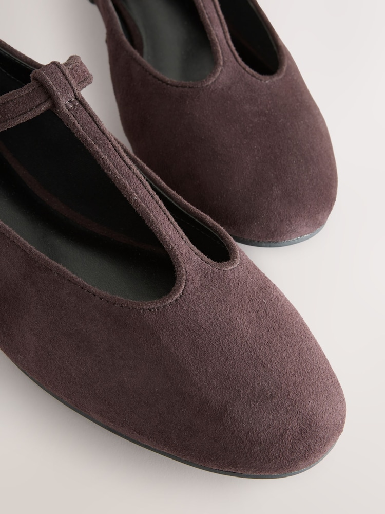 Chocolate Brown Forever Comfort® Round Toe Tbar Flats - Image 5 of 5 Chocolate Brown Forever Comfort® Round Toe Tbar Flats - Image 5 of 5