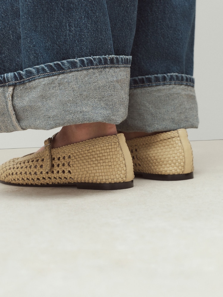 Yellow Forever Comfort® Square Toe Woven Mary Jane Shoes - Image 2 of 6