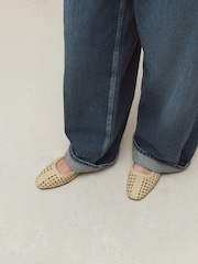 Yellow Forever Comfort® Square Toe Woven Mary Jane Shoes - Image 5 of 6