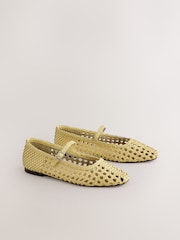 ყვითელი - Forever Comfort® Square Toe Woven Mary Jane Shoes - სურათი 8 12-დან