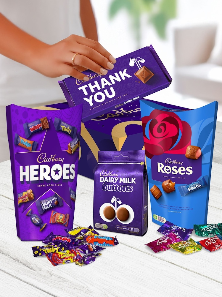 Cadbury Medium Thank You Chocolate Sharing Hamper - Image 1 of 3 Cadbury Medium Thank You Chocolate Sharing Hamper - Image 1 of 3