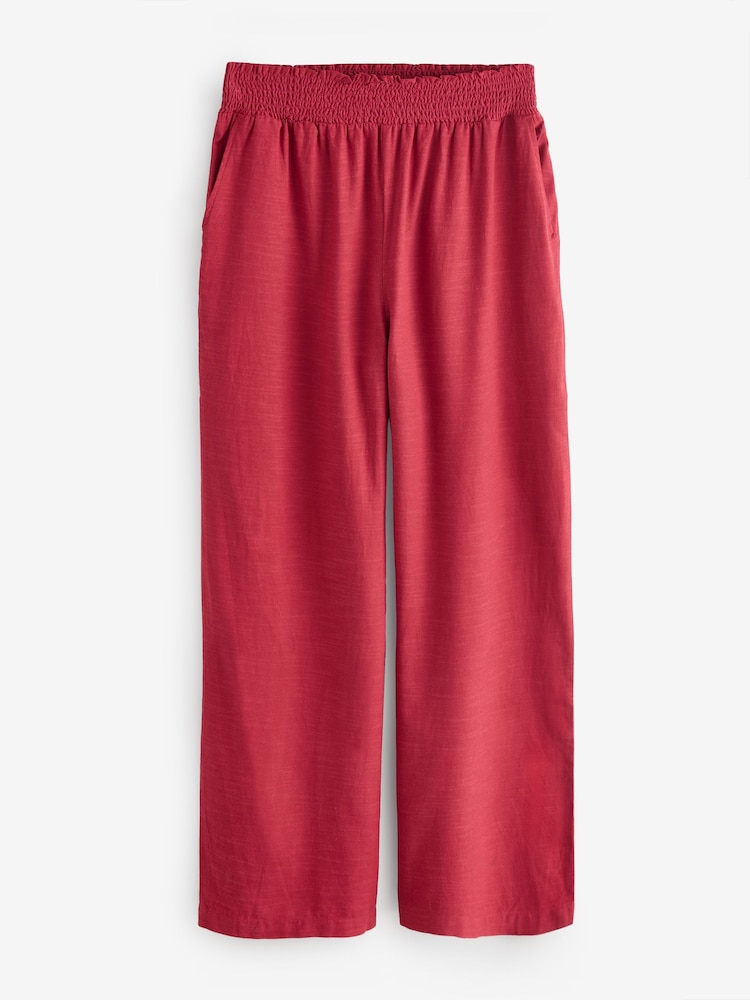 Lands' End Red Pull On Wide Leg Co-Ord Trousers - Image 1 of 1