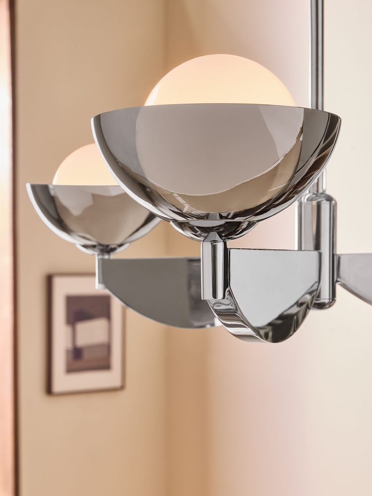 MADE.COM Chrome Small Layla Ceiling Light - Image 2 of 4 MADE.COM Chrome Small Layla Ceiling Light - Image 2 of 4