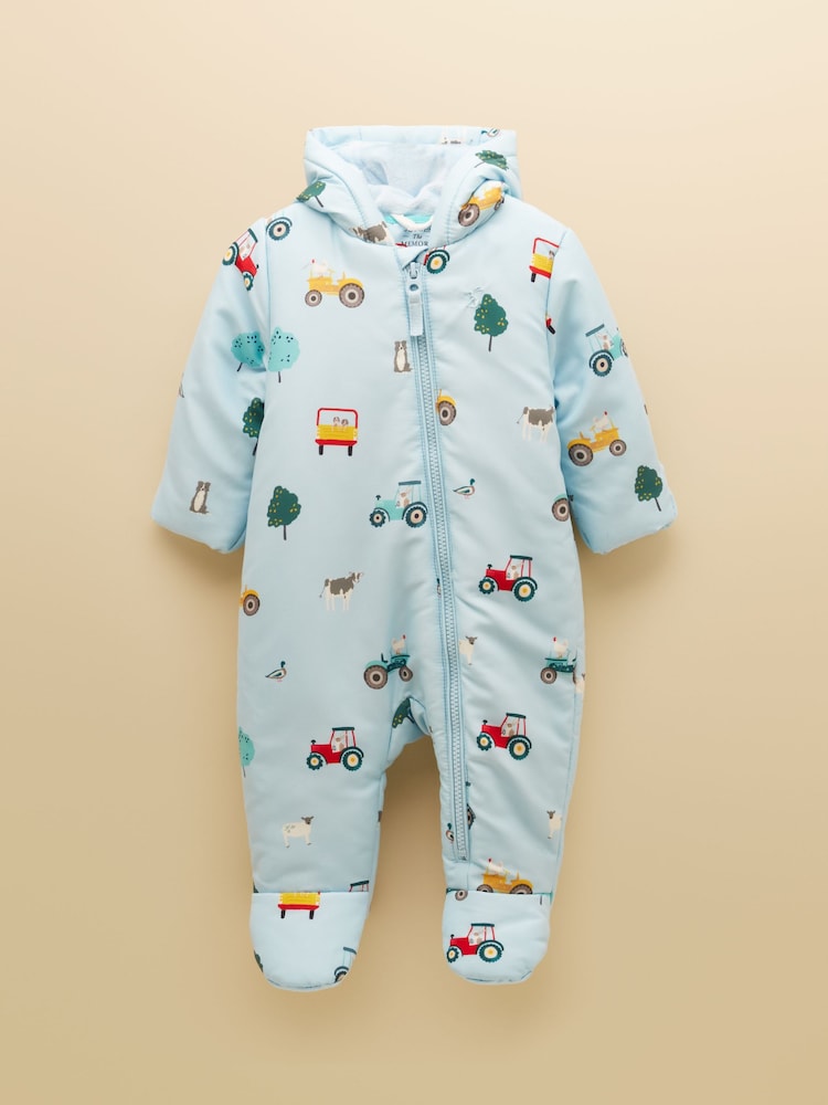 Joules Baby Padded Zip Through Pramsuit - Image 1 of 5 Joules Baby Padded Zip Through Pramsuit - Image 1 of 5