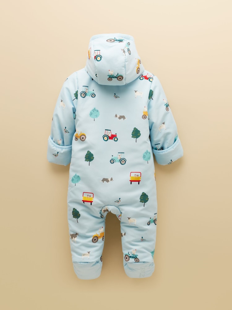 Joules Baby Padded Zip Through Pramsuit - Image 2 of 5 Joules Baby Padded Zip Through Pramsuit - Image 2 of 5