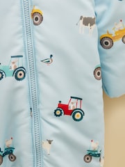 Joules Baby Padded Zip Through Pramsuit - Image 3 of 5