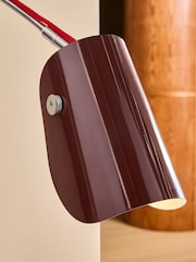 MADE.COM Chrome & Red Curve Wall Light - Image 2 of 5