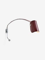 MADE.COM Chrome & Red Curve Wall Light - Image 4 of 5