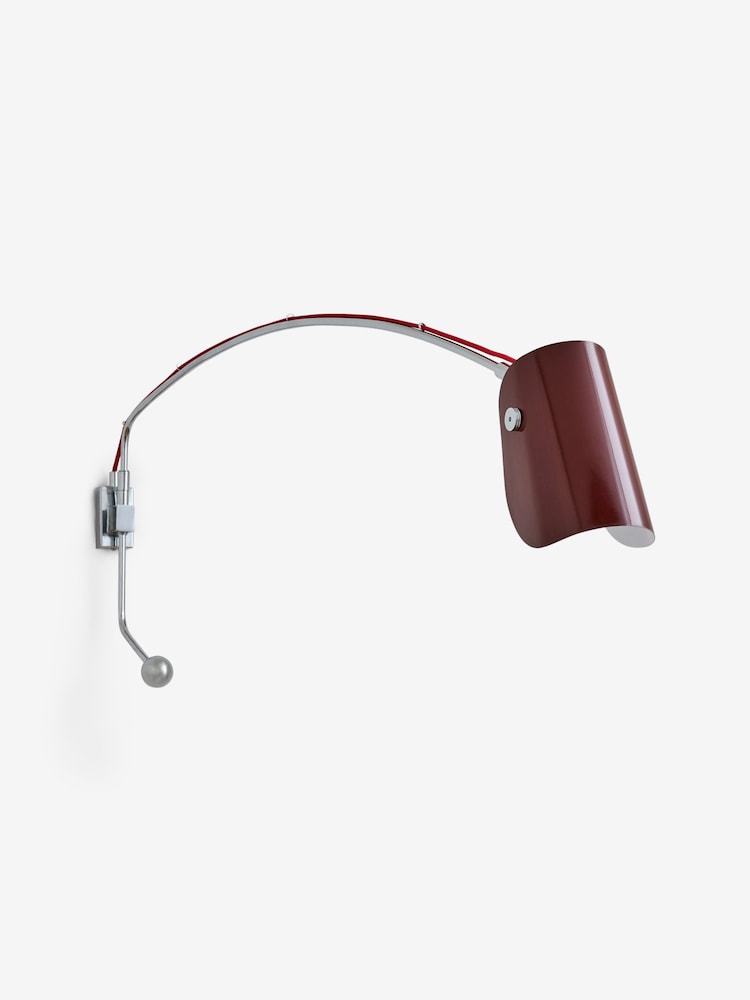 MADE.COM Chrome & Red Curve Wall Light - Image 5 of 5 MADE.COM Chrome & Red Curve Wall Light - Image 5 of 5