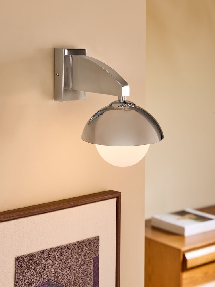 MADE.COM Chrome Layla Wall Light - Image 1 of 6 MADE.COM Chrome Layla Wall Light - Image 1 of 6