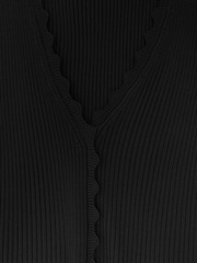 Սև - Reiss Marcy Scallop-Trim Rib-Knit Top - Պատկեր 6 6-ից