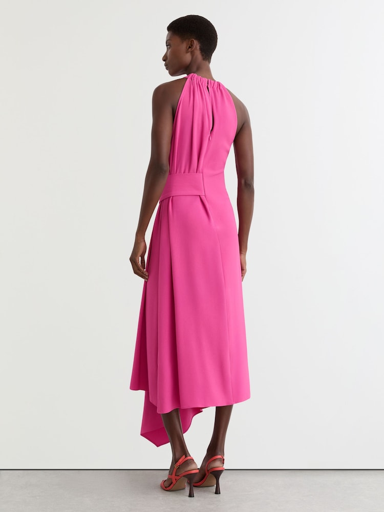 reiss maxi dress Atelier Gathered Crepe-Jersey in Green 59 / 175cm Womens Reiss Ivory Aria NYBG